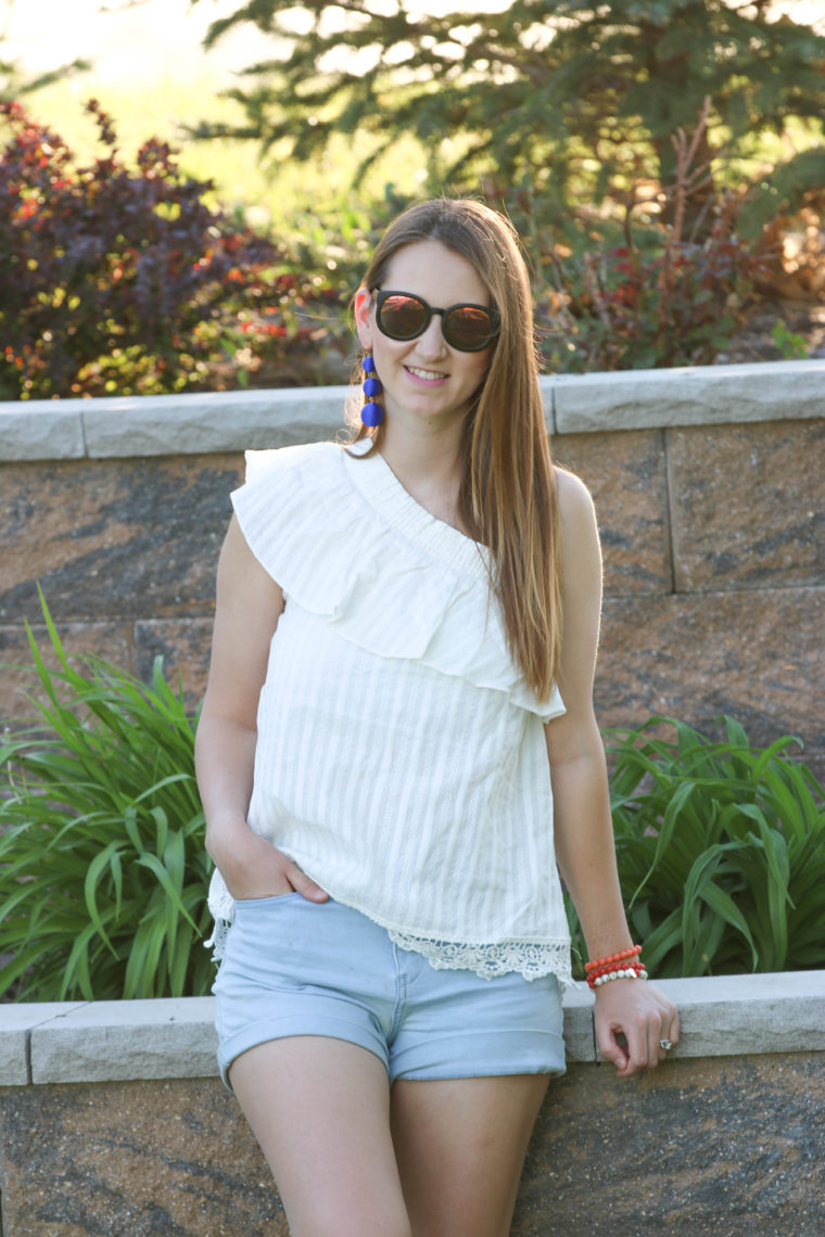 One Shoulder Ruffle Top - For The Love Of Glitter