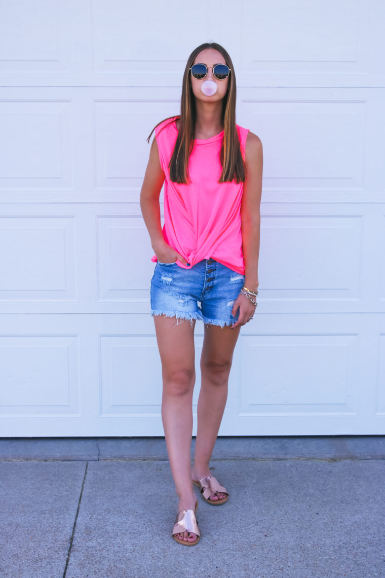 Hot Pink Tank Top - For The Love Of Glitter