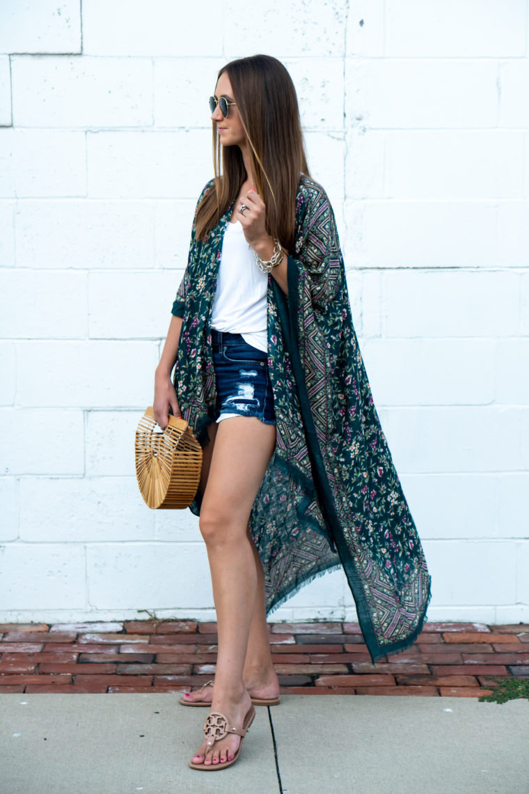 Green Floral Kimono - For The Love Of Glitter