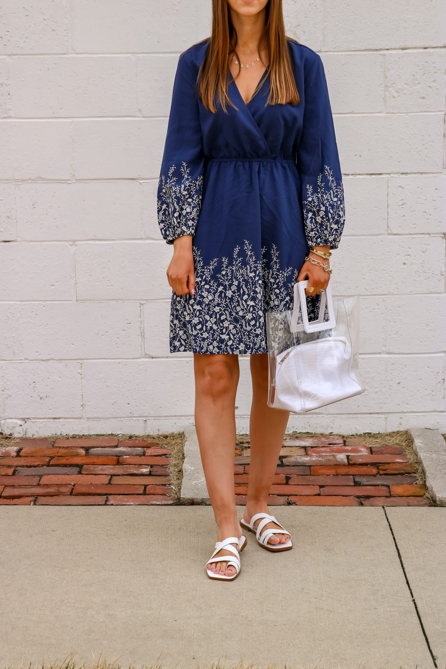 Blue Embroidered Dress - For The Love Of Glitter