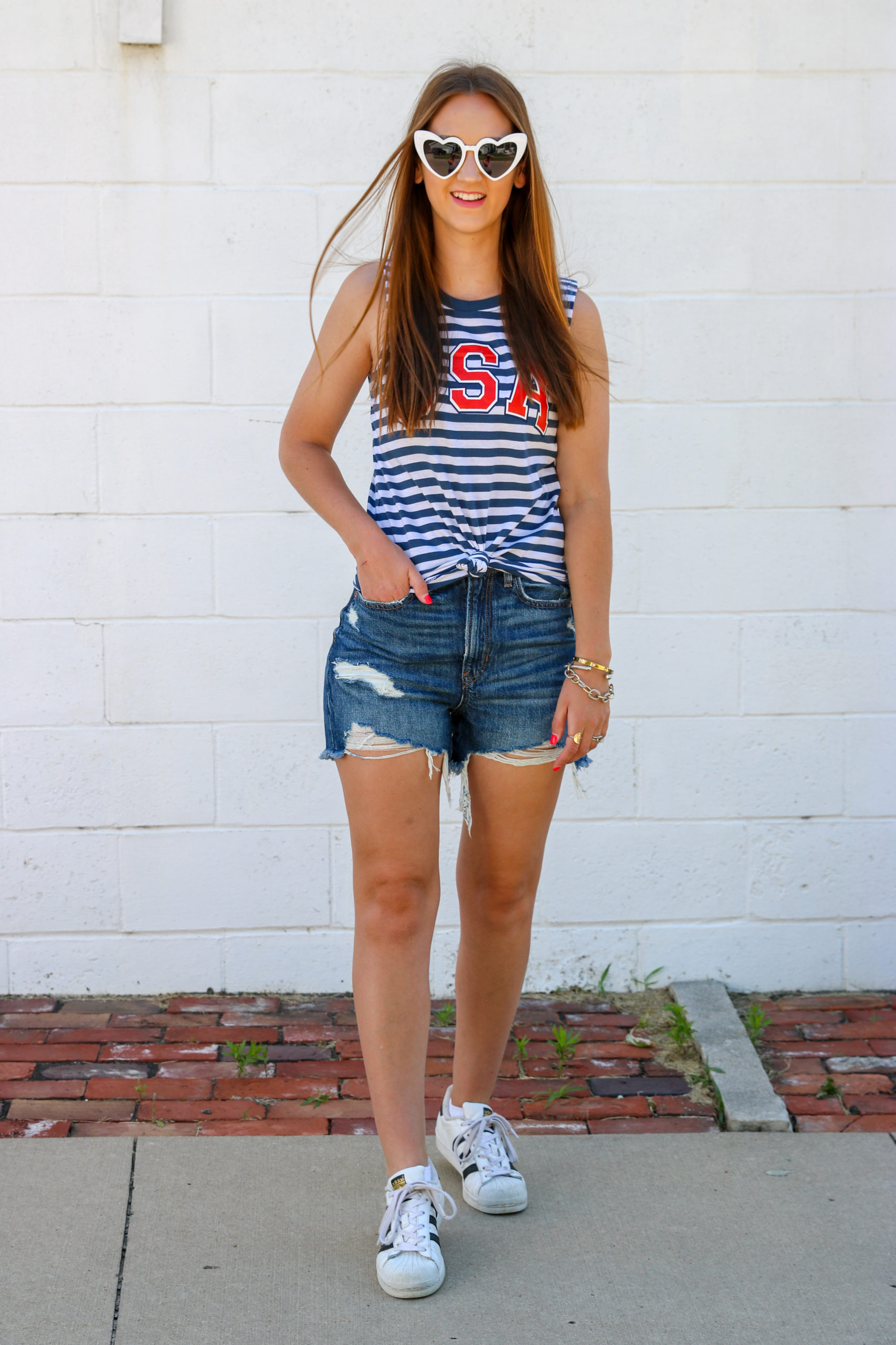 USA Graphic Tank Top - For The Love Of Glitter