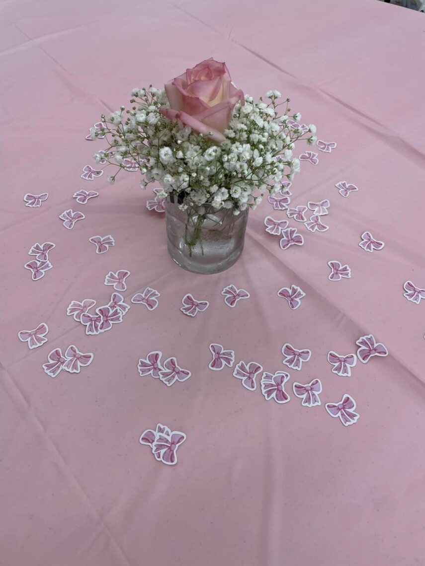 pink rose, table decor