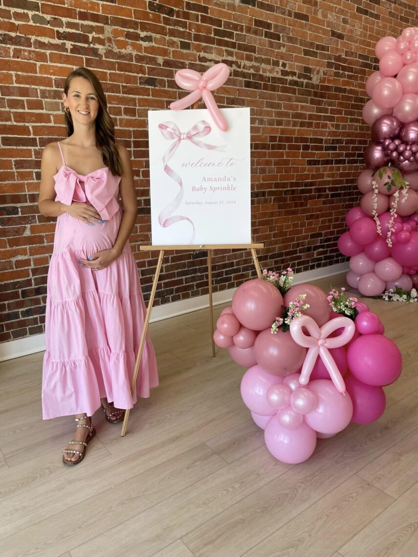 pink baby shower dress