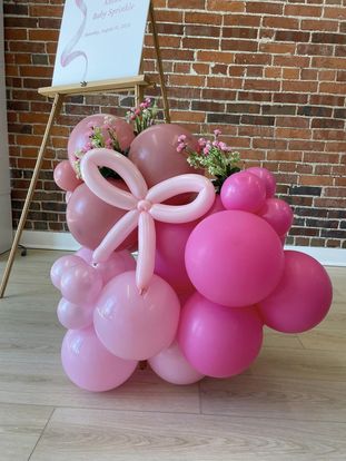 pink balloon cluster