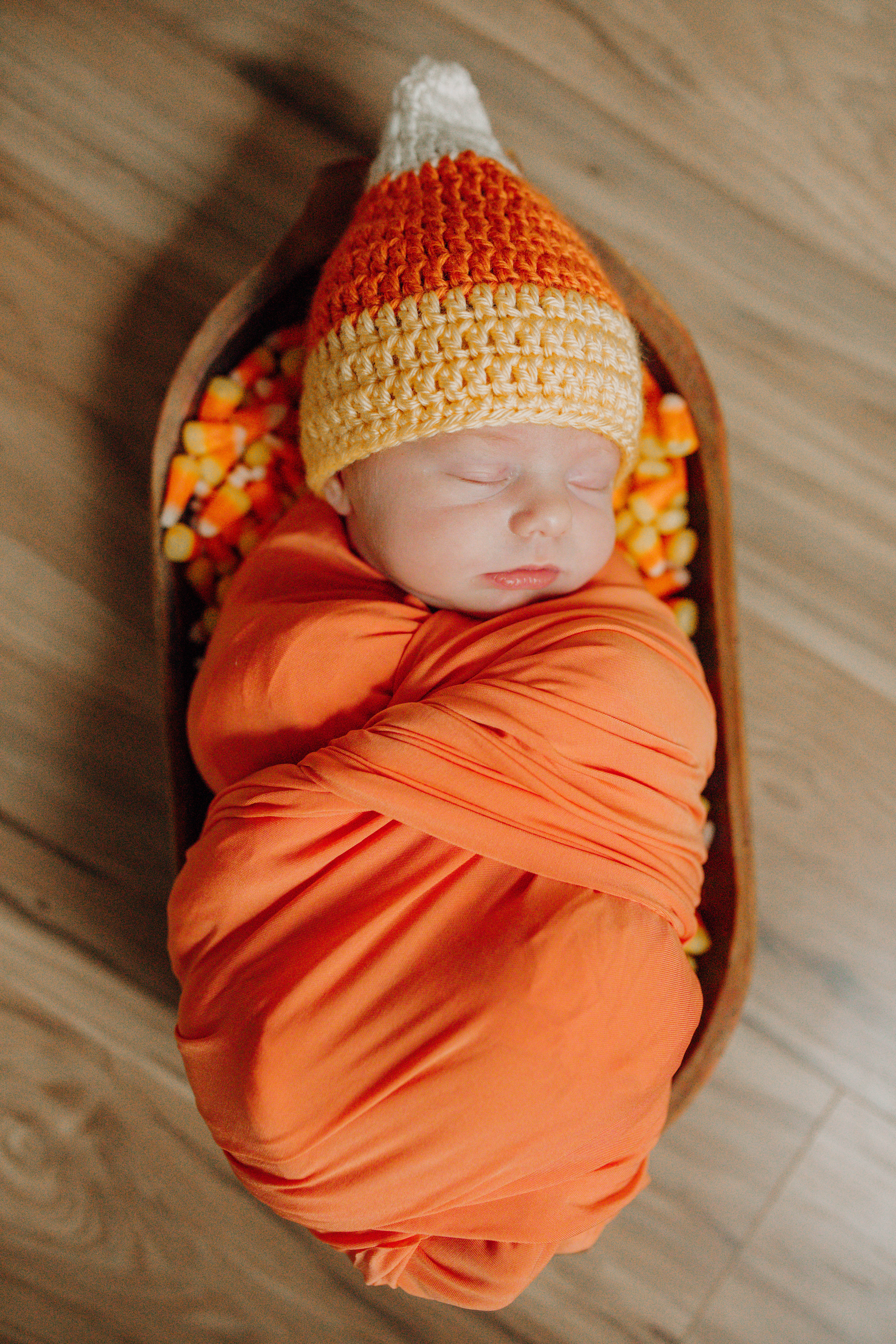 fall newborn photo