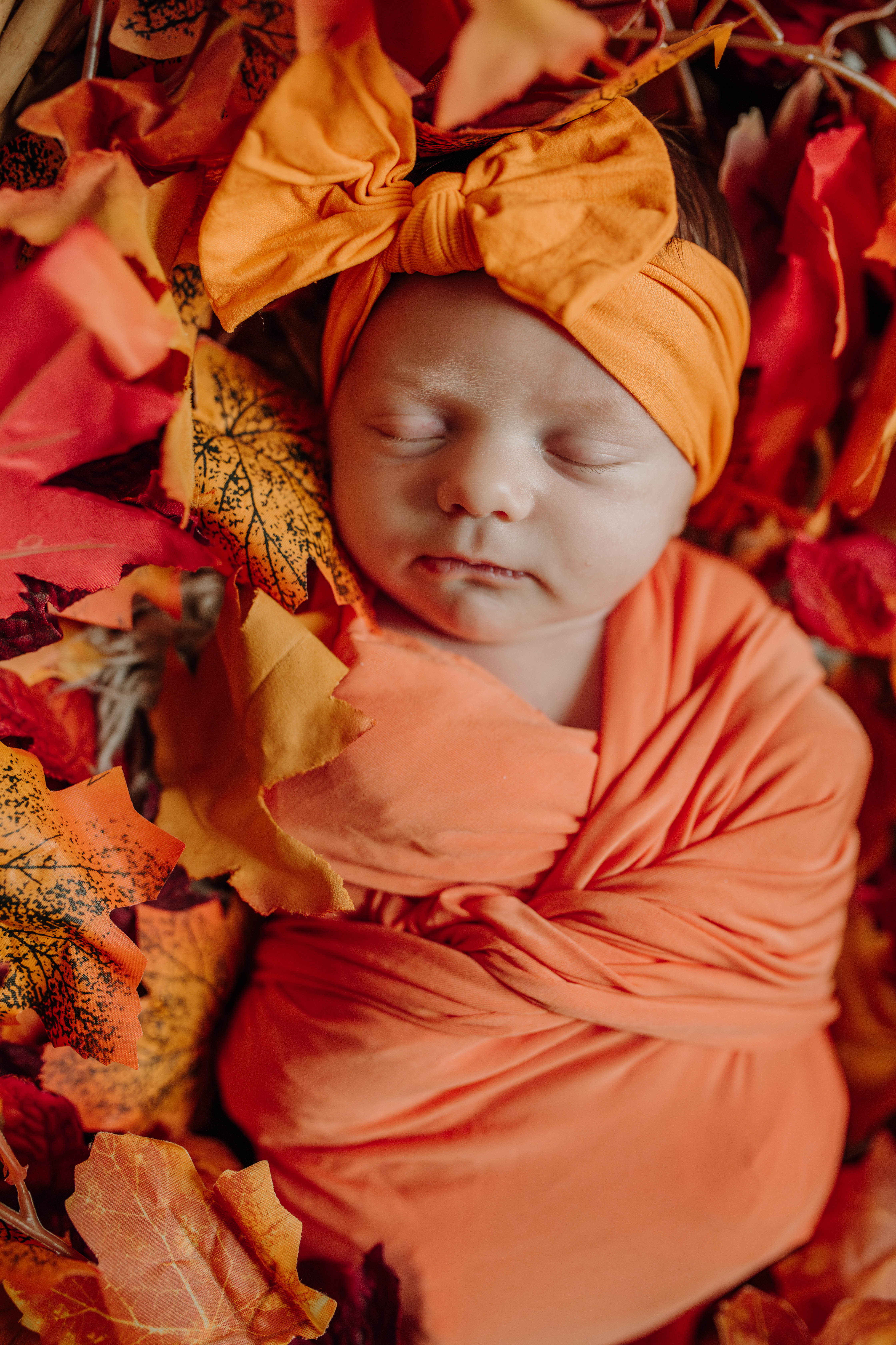 fall newborn photo idea